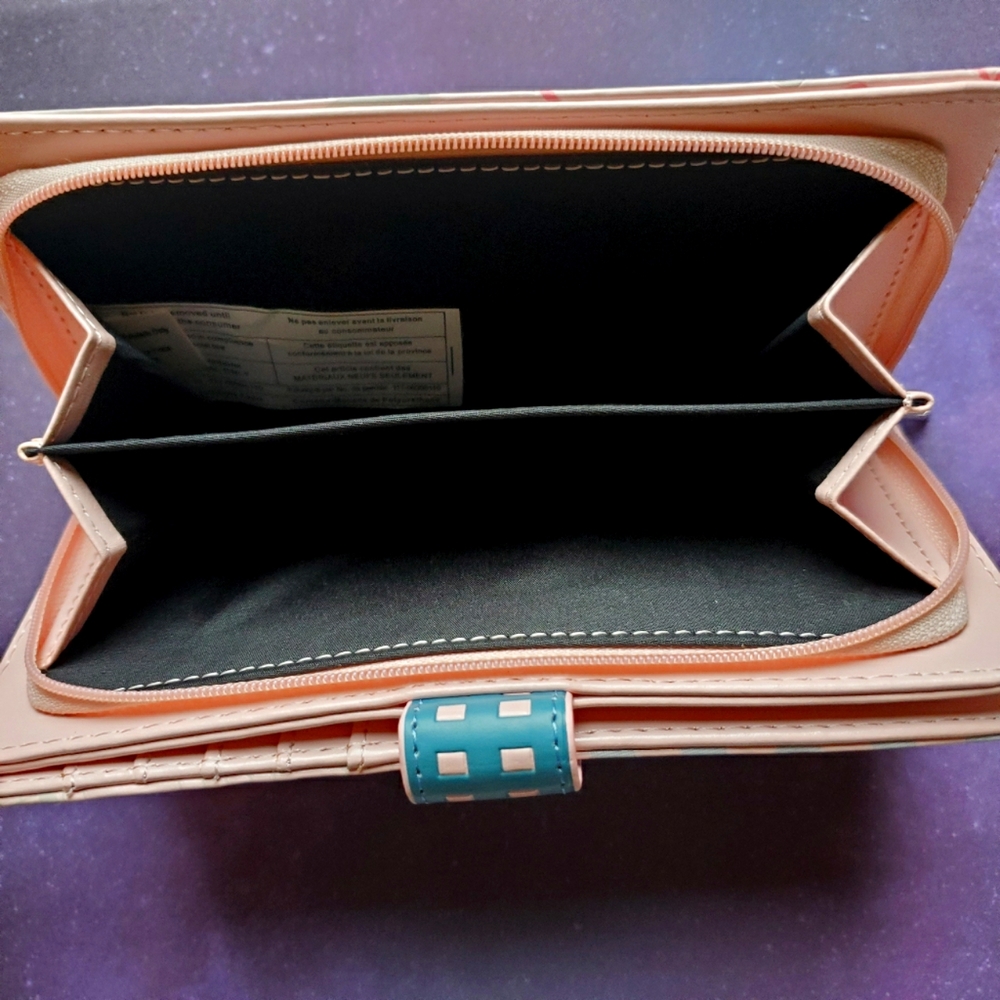 Patchwork Quilt Wallet NWT - Pink Vegan Leather - Vintage-Style Womens Wallet - Picture 6 of 7